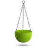 green hanging pot