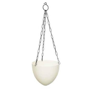 White Hanging Basket 7"