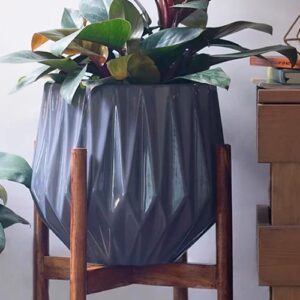 Ceramic Pots With Wooden Stand S-90